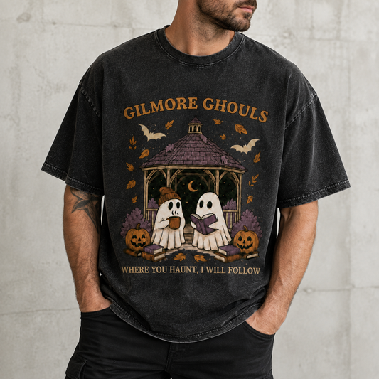 Cozy Ghosts Vintage Halloween Graphic Tee