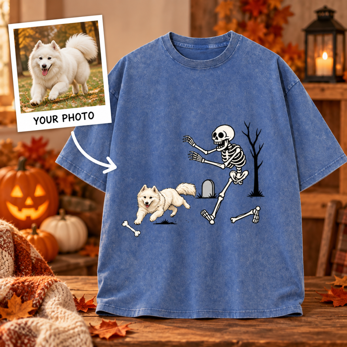 Custom Pet Bone Thief T-Shirt – Personalized From Your Photo