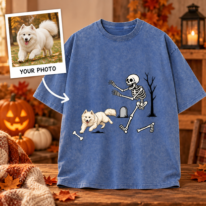 Custom Pet Bone Thief T-Shirt – Personalized From Your Photo