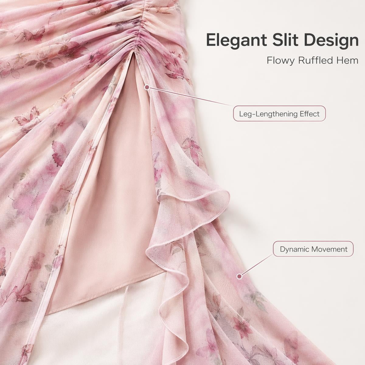 Rochie lungă sexy cu fante laterale