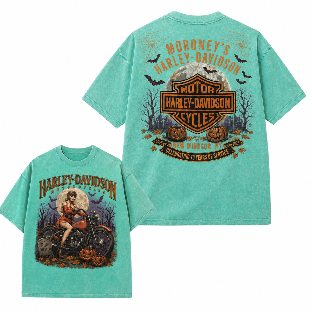 Retro Washed Girl Davidson Pattern T-shirt
