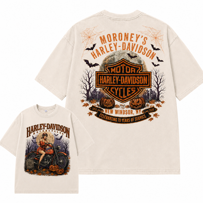 Retro Washed Girl Davidson Pattern T-shirt