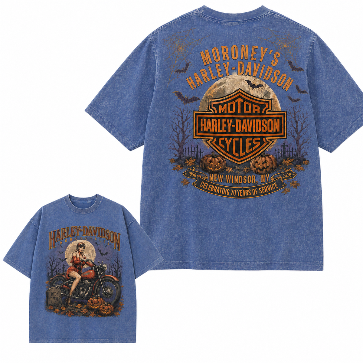 Retro Washed Girl Davidson Pattern T-shirt