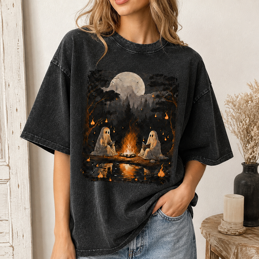Ghost Campfire Vintage Graphic Tee