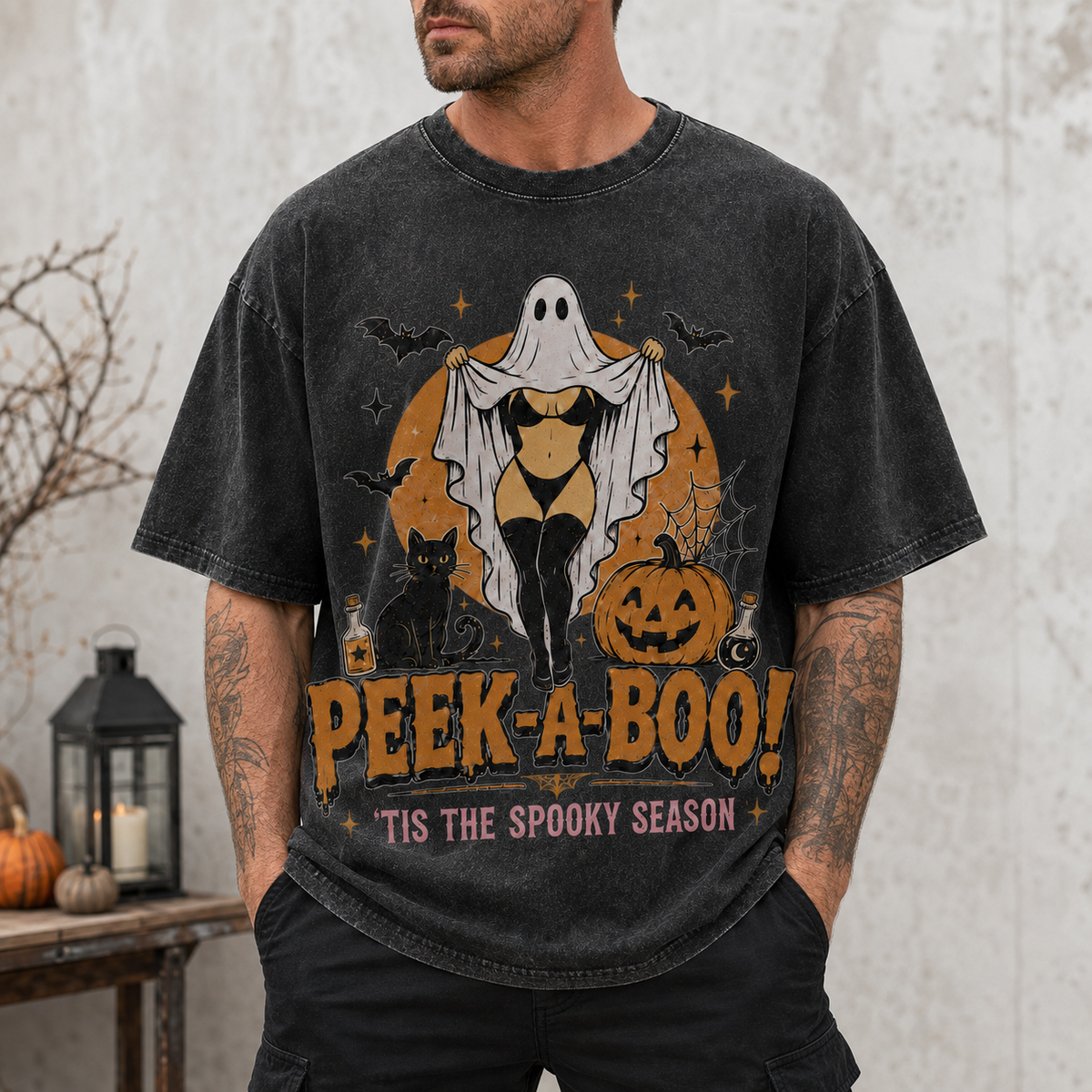 Peek-A-Boo Spooky Season Vintage Tee
