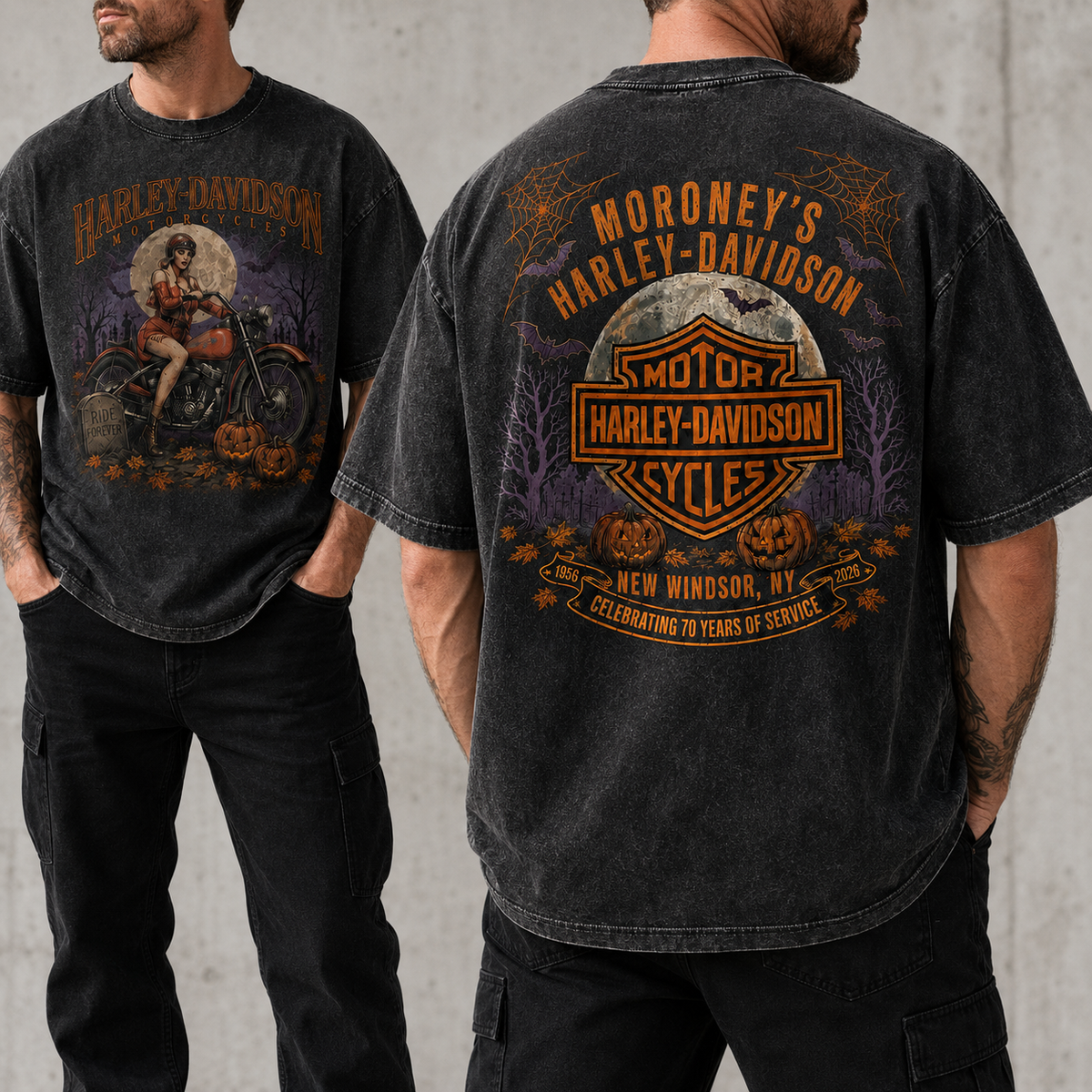 Retro Washed Girl Davidson Pattern T-shirt
