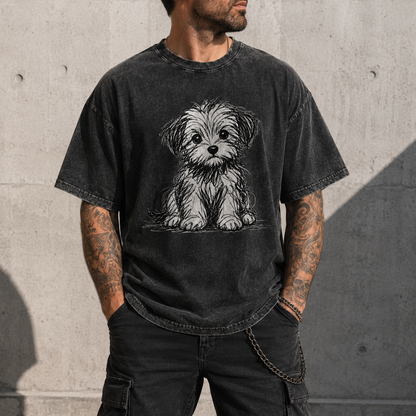 Vintage Puppy Sketch Graphic Tee