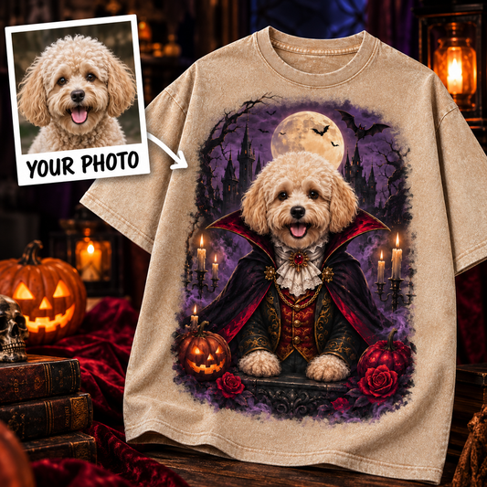 Custom Pet Vampire Count T-Shirt – Personalized From Your Photo