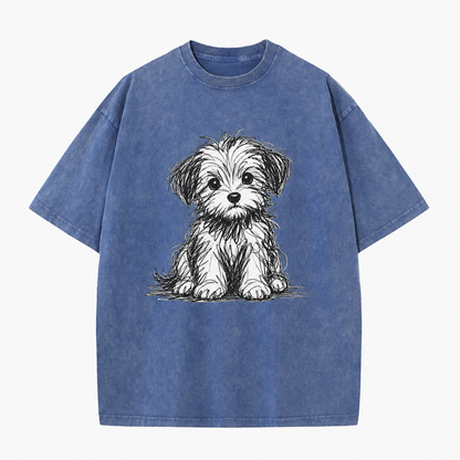 Vintage Puppy Sketch Graphic Tee