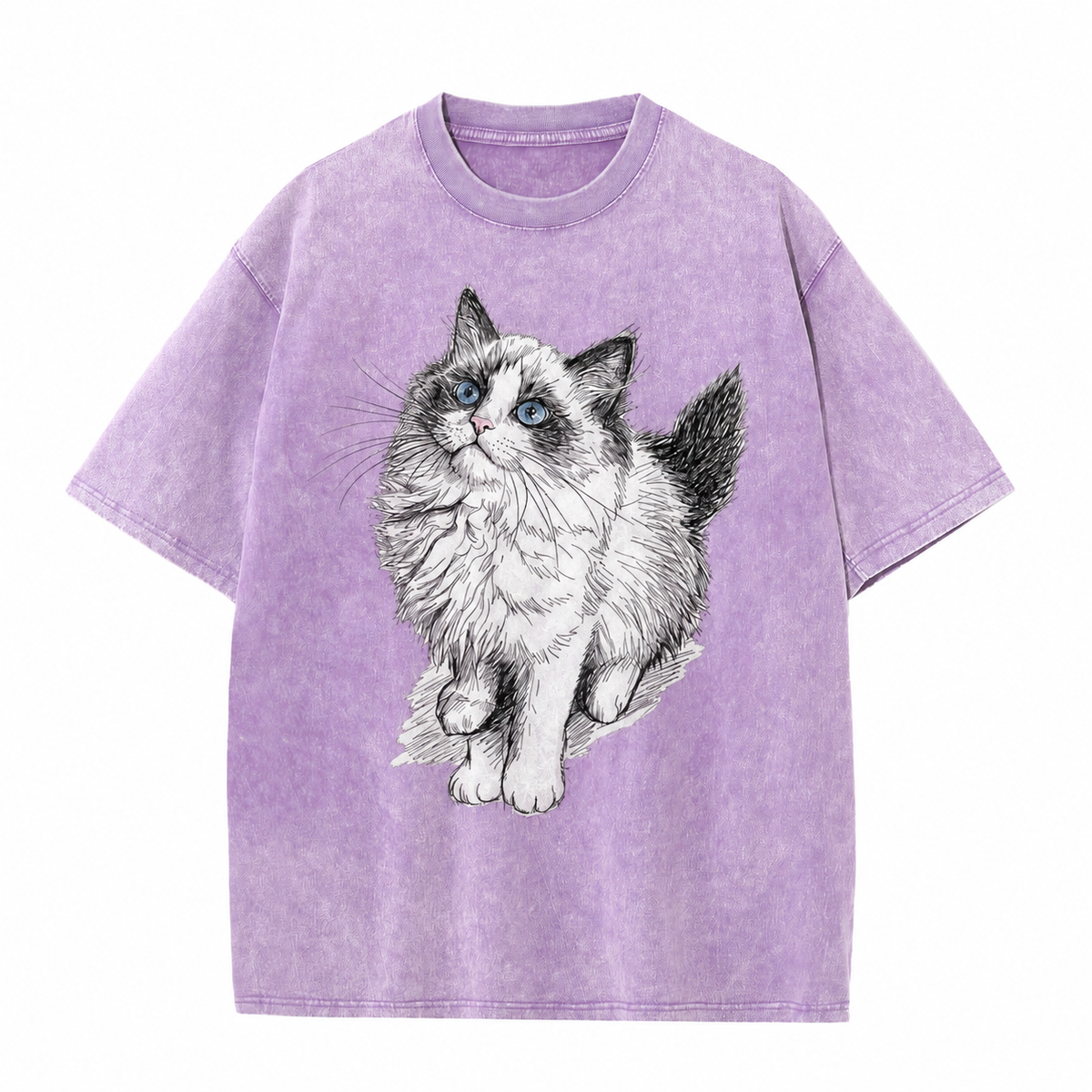 Blue-Eyed Cat Vintage Graphic Tee