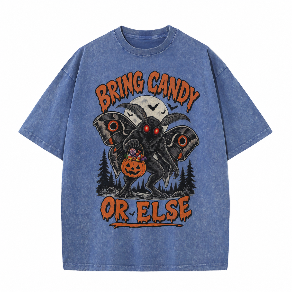 Apportez des bonbons ou sinon T-shirt vintage d'Halloween Mothman