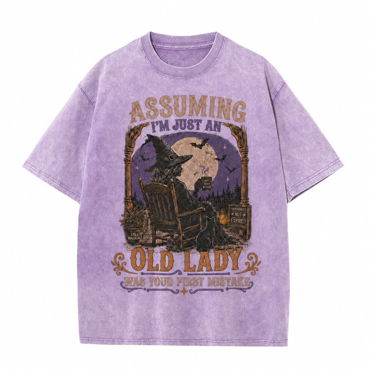 T-shirt « Croire que je suis juste une vieille dame a été votre première erreur »