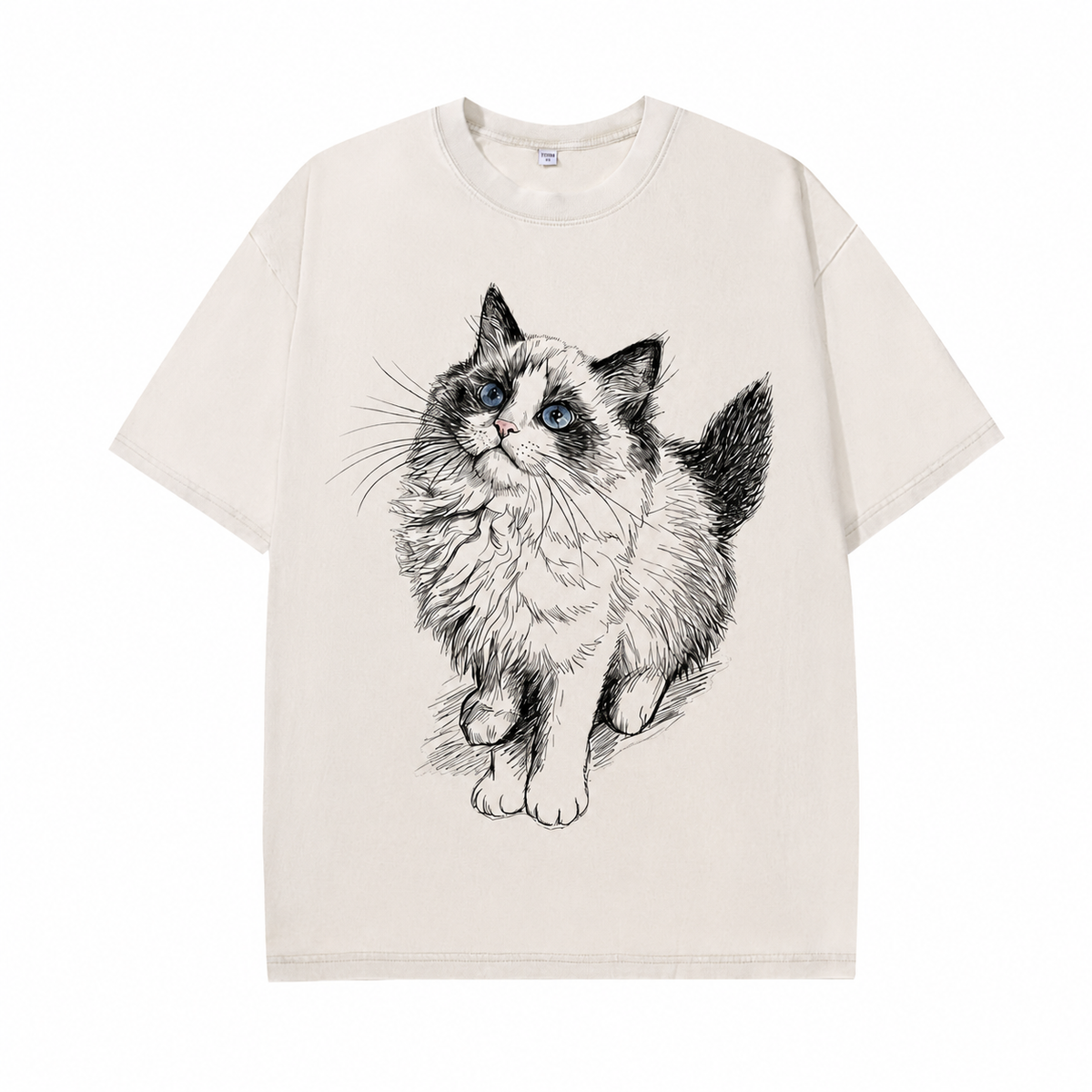 Blue-Eyed Cat Vintage Graphic Tee
