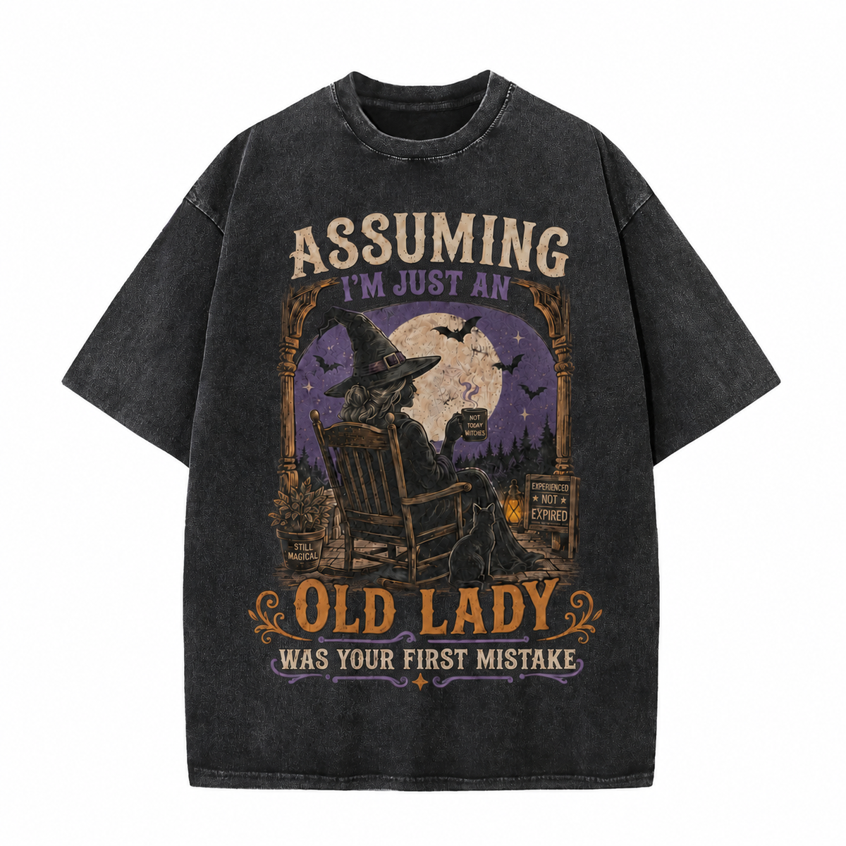 T-shirt « Croire que je suis juste une vieille dame a été votre première erreur »