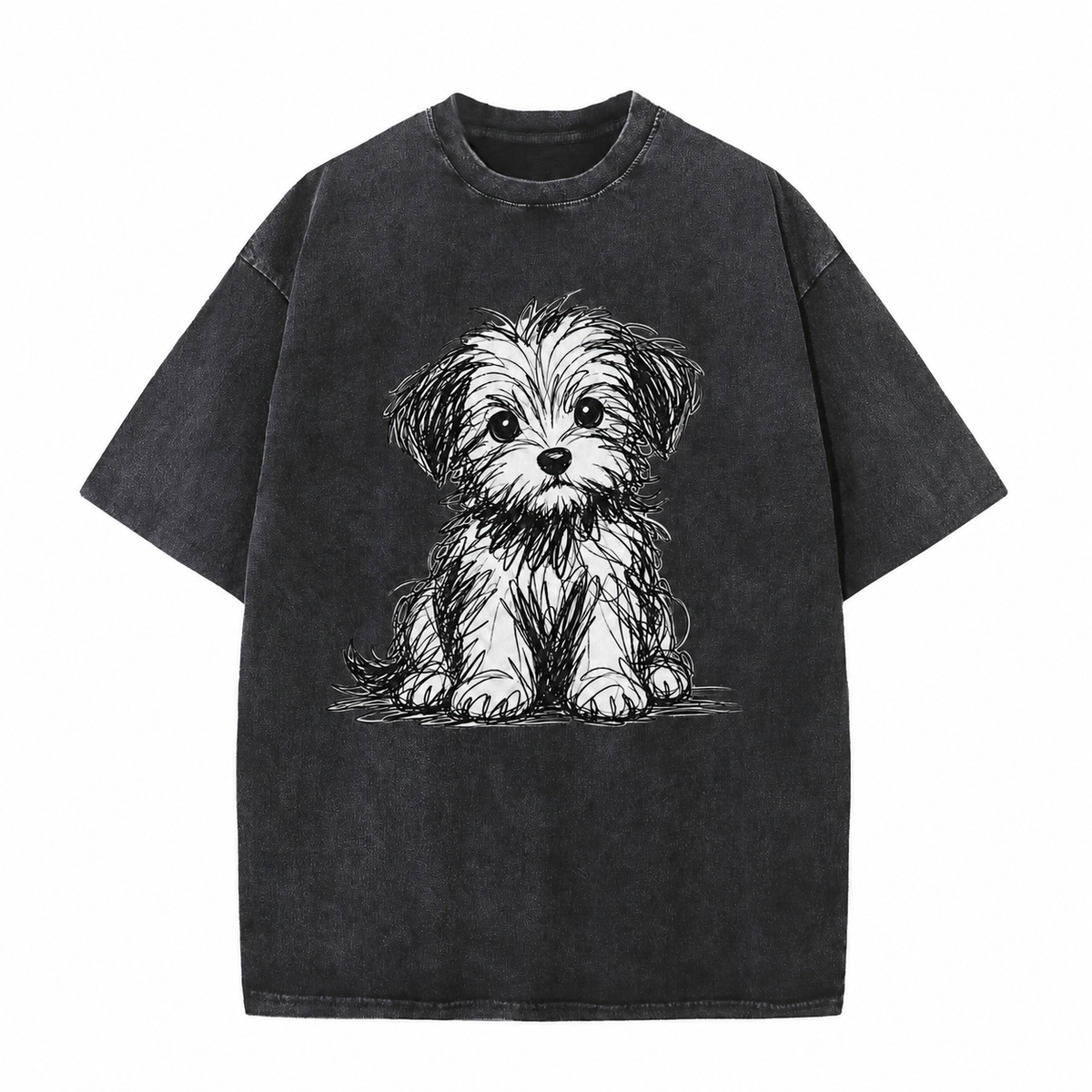 Vintage Puppy Sketch Graphic Tee