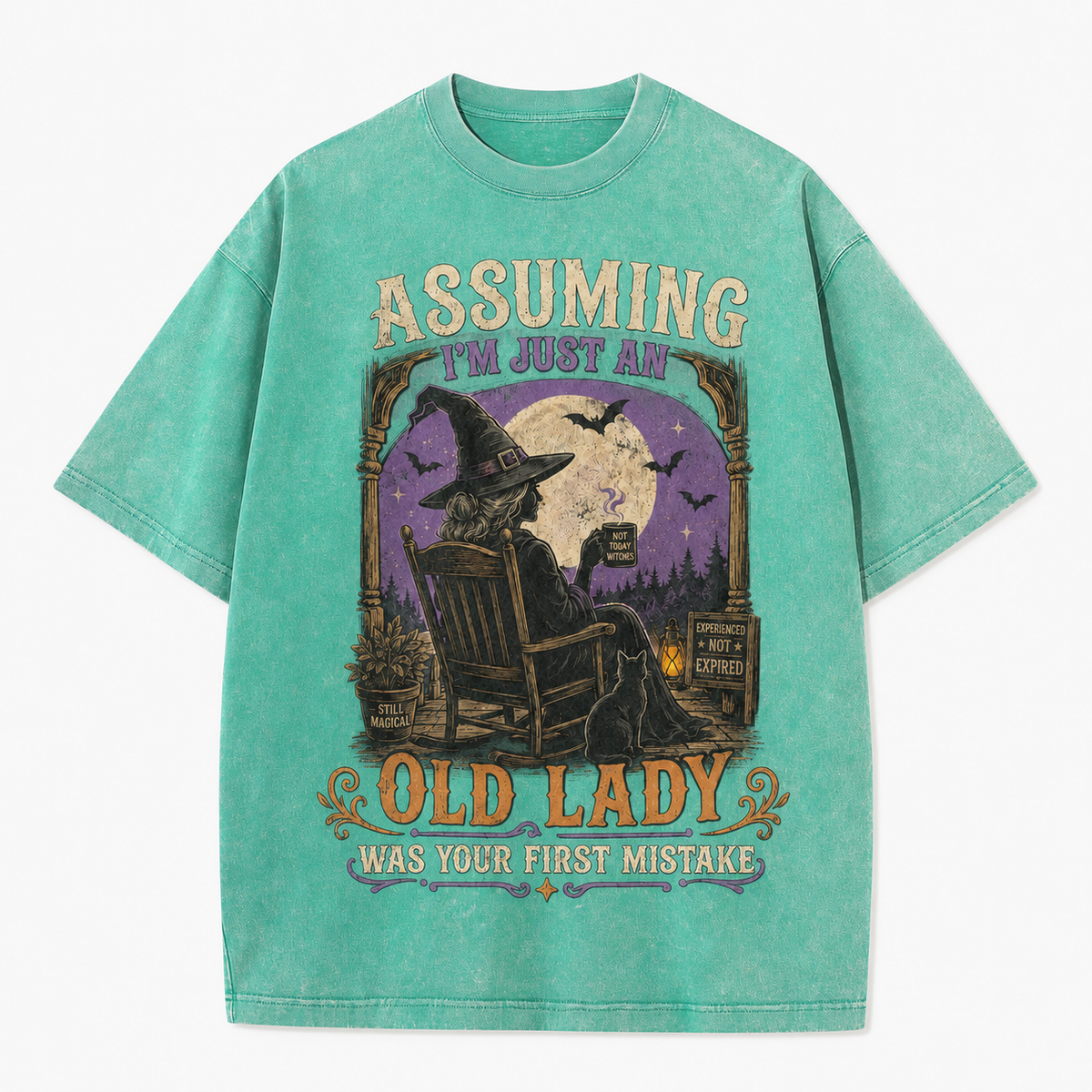 T-shirt « Croire que je suis juste une vieille dame a été votre première erreur »