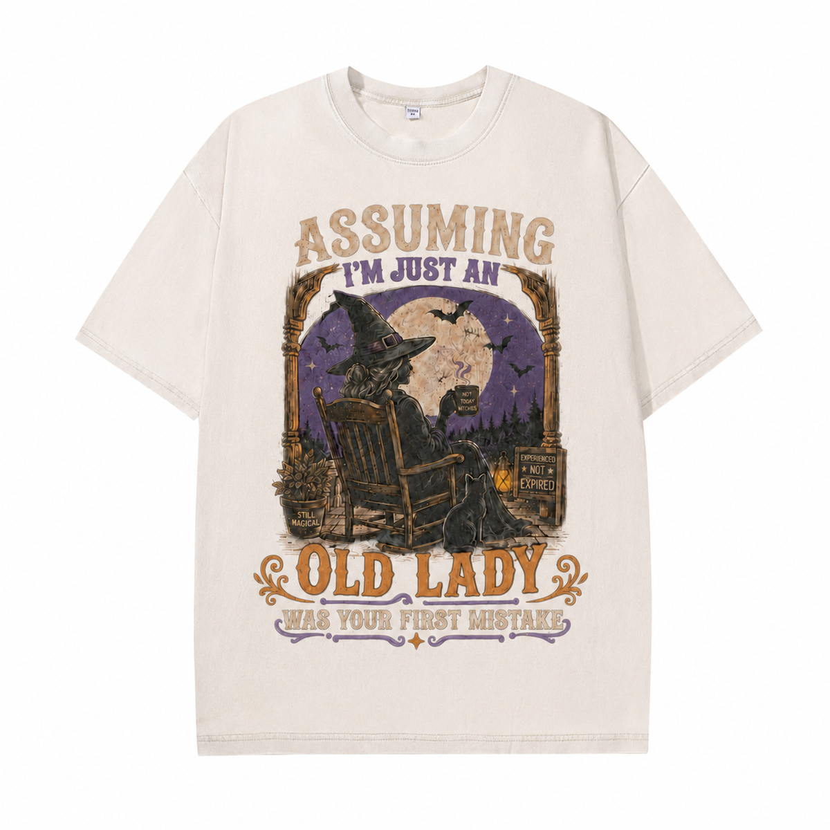 T-shirt « Croire que je suis juste une vieille dame a été votre première erreur »