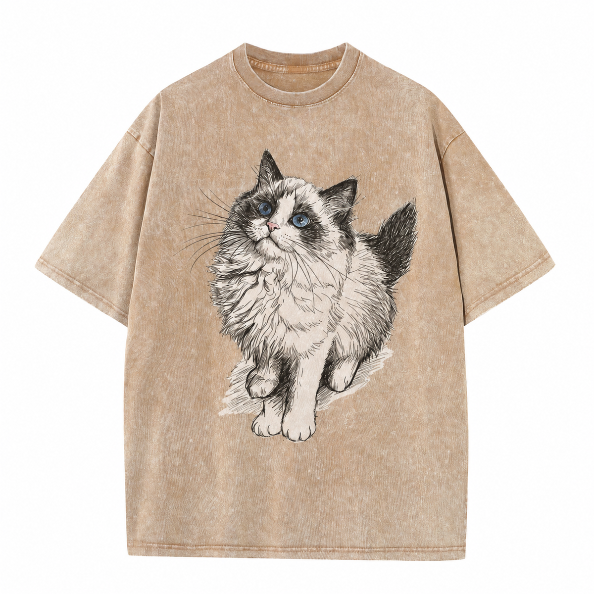 Blue-Eyed Cat Vintage Graphic Tee