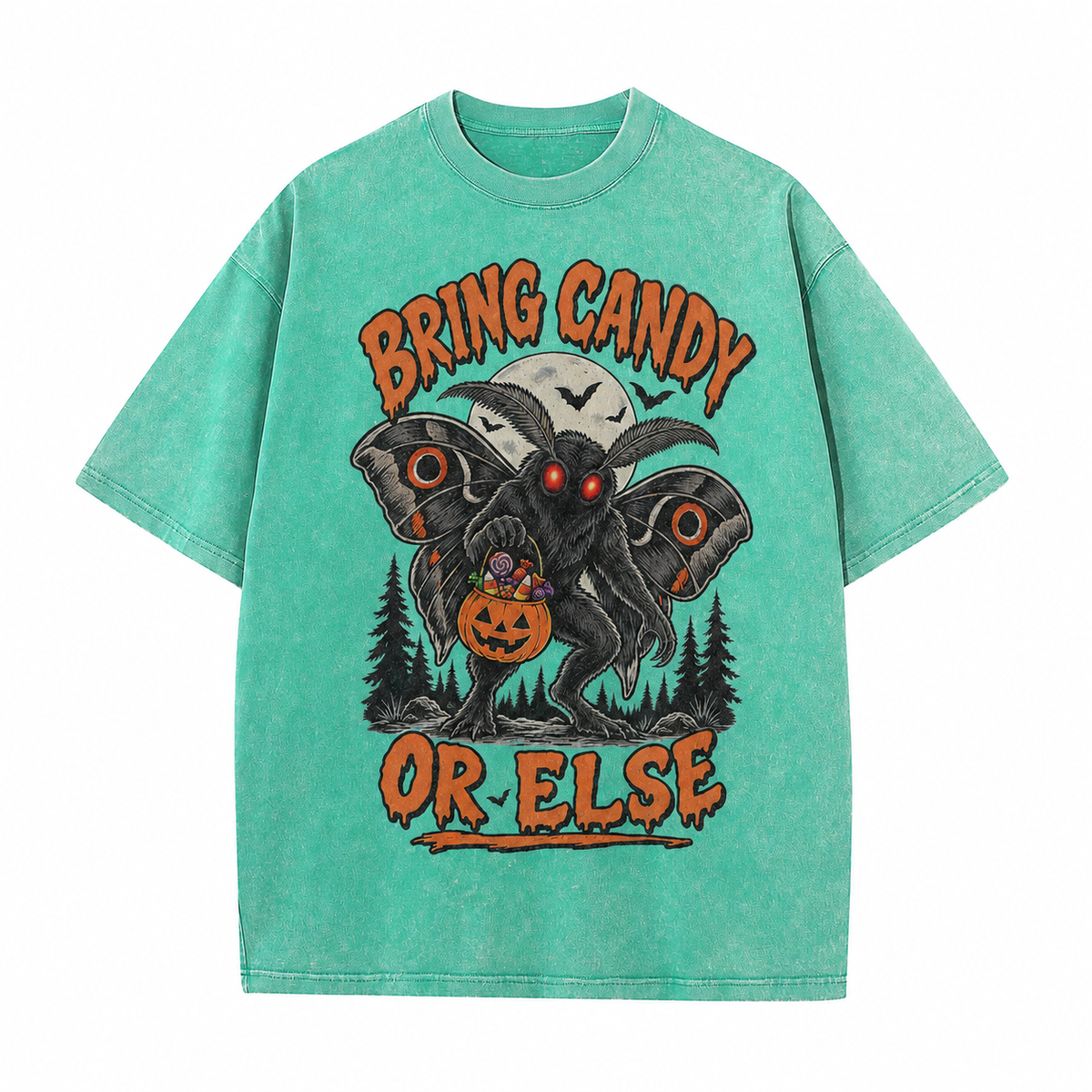 Apportez des bonbons ou sinon T-shirt vintage d'Halloween Mothman
