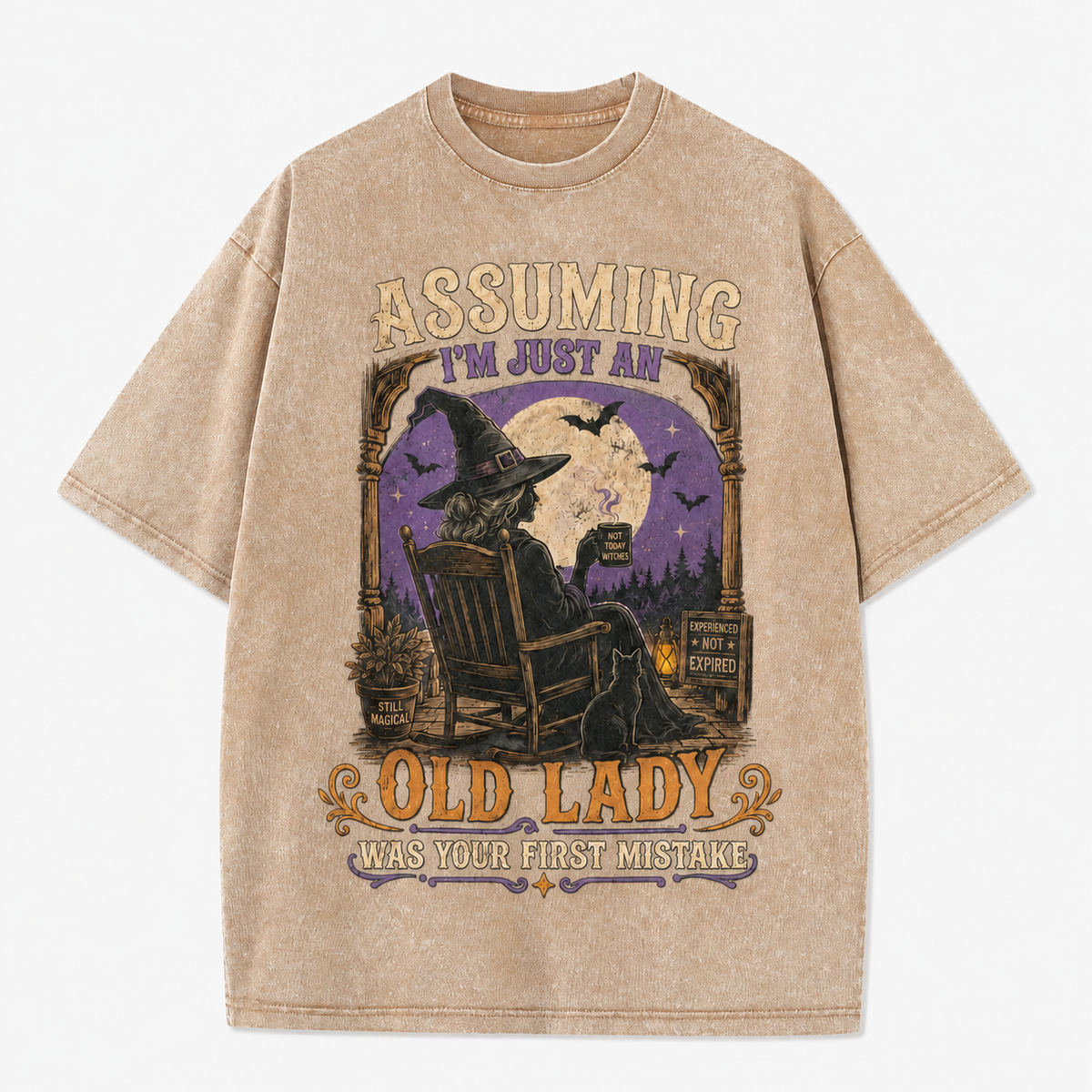 T-shirt « Croire que je suis juste une vieille dame a été votre première erreur »