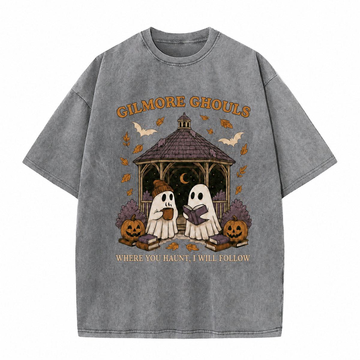 T-shirt graphique vintage « Fantômes douillets »