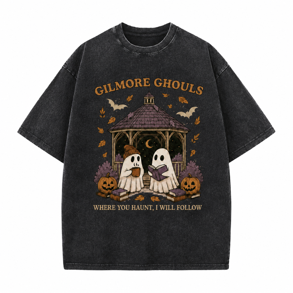 T-shirt graphique vintage « Fantômes douillets »