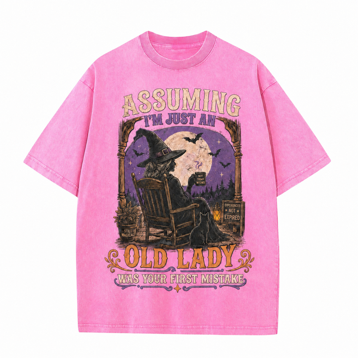 T-shirt « Croire que je suis juste une vieille dame a été votre première erreur »