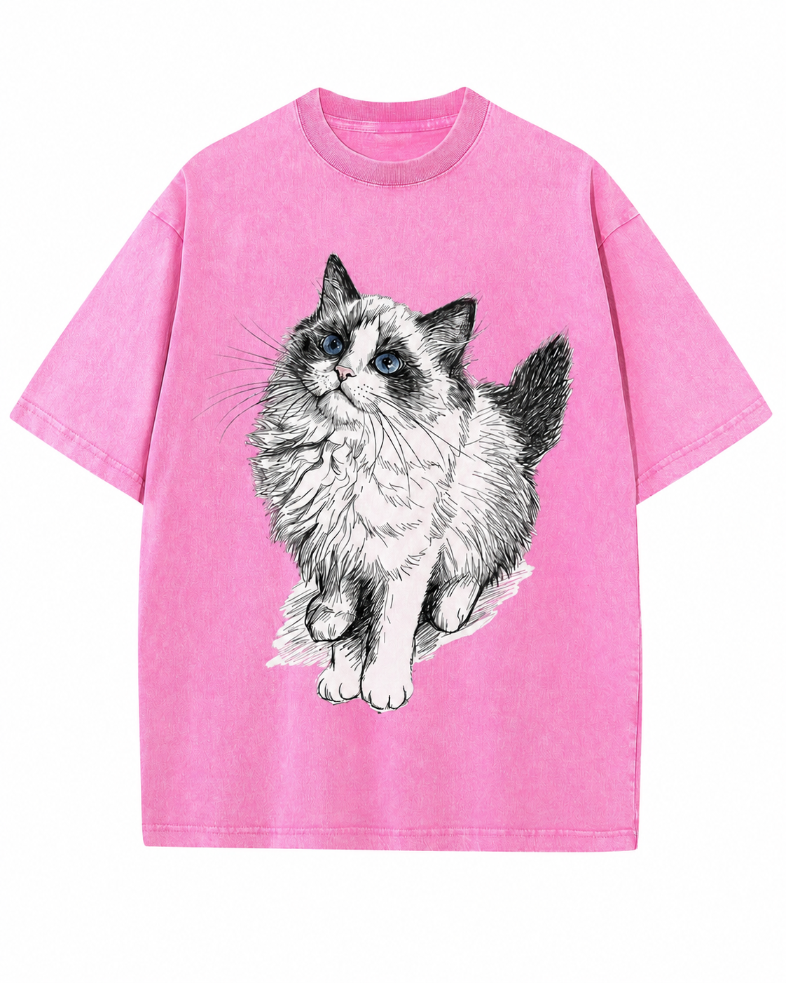Blue-Eyed Cat Vintage Graphic Tee